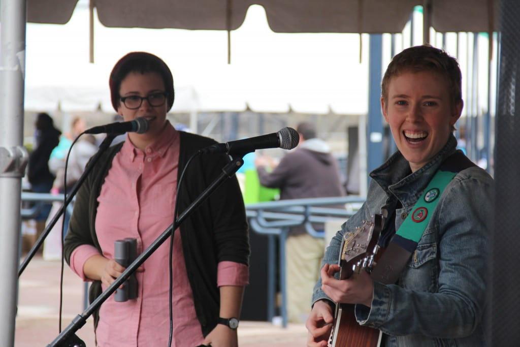 Hannah & Maggie performing at Riverfront Earth Day at Mortenson Plaza in Hartford, CT on April 27th, 2014.